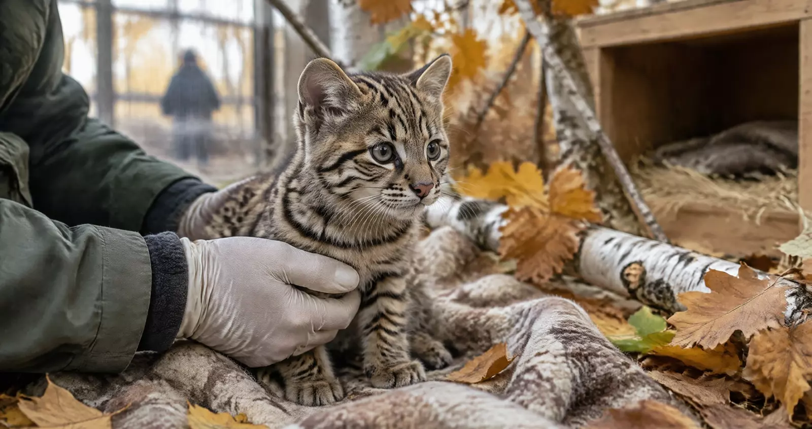 Осиротевший котёнок дальневосточного лесного кота попал в центр «Тигр» в Приморье